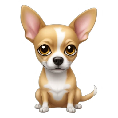 Un chiwawa avec des yeux en bulle tea sticker