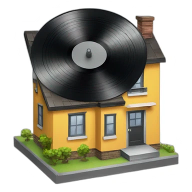 Vinyl house technics sticker