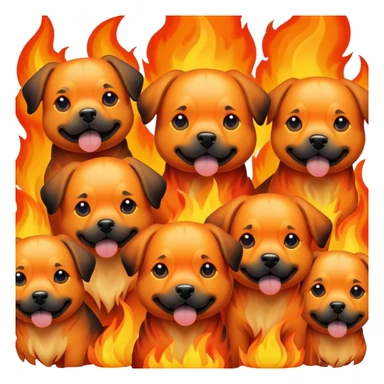 perros en llamas sticker