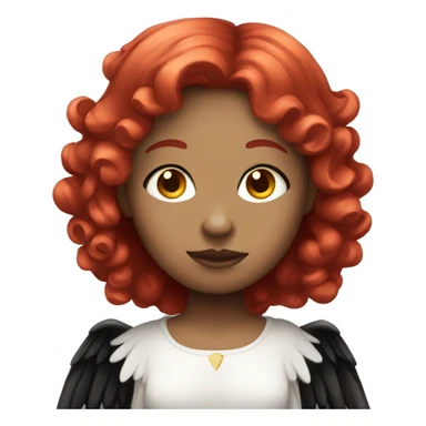 Gothic Angel with red hair sticker