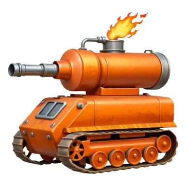 flame thrower with tank sticker