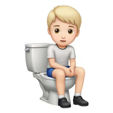 boy on toilet  sticker
