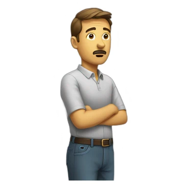 Questioning man sticker