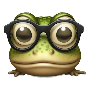 toad with glasses  sticker