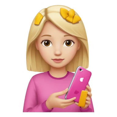 A blonde haired girl with a pink iPhone 16 ￼ sticker