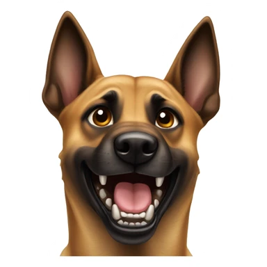 Dog malinois growls sticker