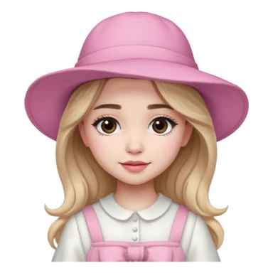 sabrina carpenter wearing Pink Hat, white dress sticker