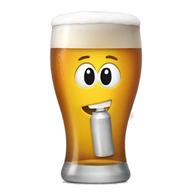 a beer cup out for a jog sticker