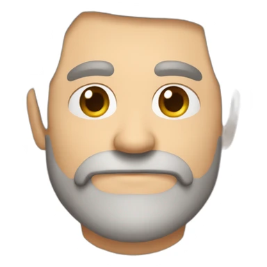 Middle-aged brown-haired, grey-bearded guy who is happily instrentive and hyperactive sticker