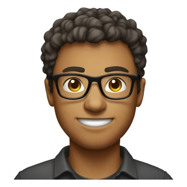 Stanford cs bro nerdy with glasses. full body sticker