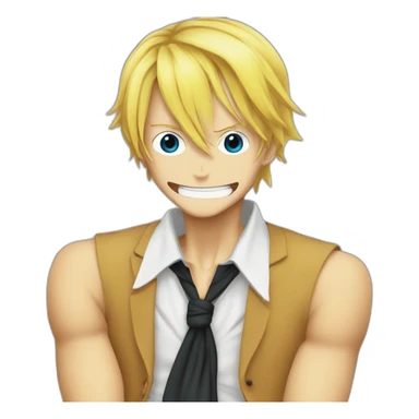 Sanji One piece avec les yeux bleus sticker