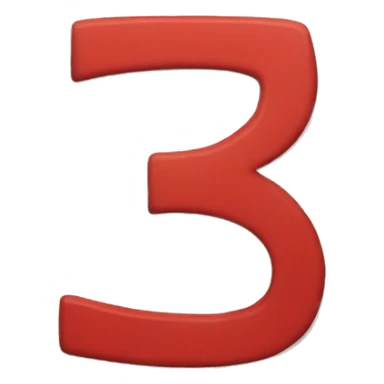 Red number 75 with 2 red lines below the number sticker