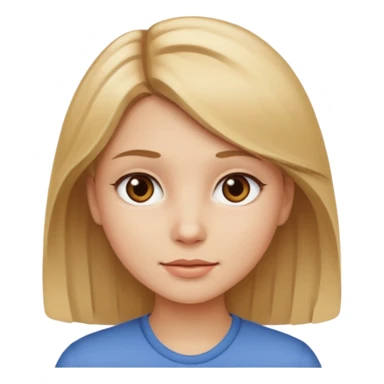 girl with light brown blonde hair sticker