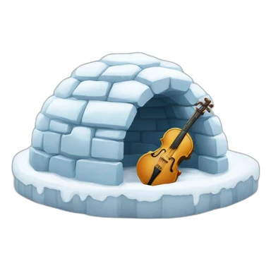 igloo with music symbol sticker