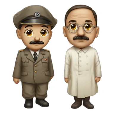 gandhi and hitler baby sticker