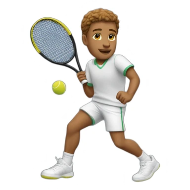 Arthur Fils jouant au tennis sans casquette sticker