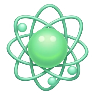 pastel green atom sticker