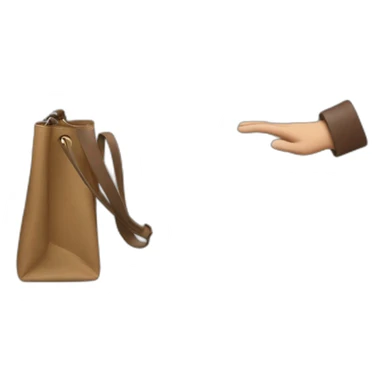 One hand said hello, the other hand was holding his bag sticker