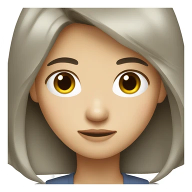 korean woman, long hair, website copywriter sticker