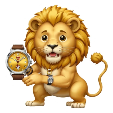 Lion eat Watch  sticker