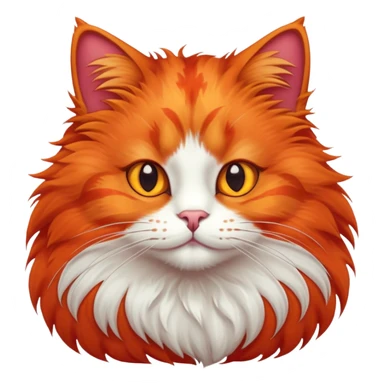red cat with orange spots sticker