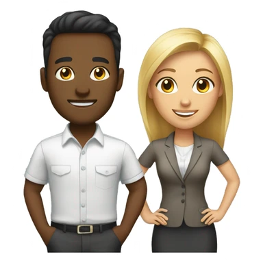 young male and female entrepreneur sticker