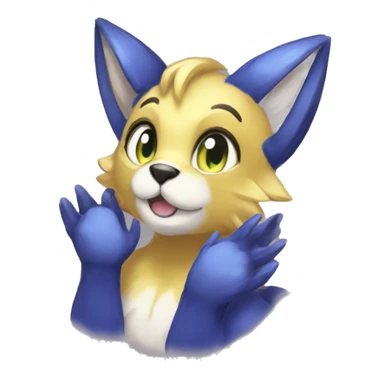 Shiny anthro fursona Fakemon sticker