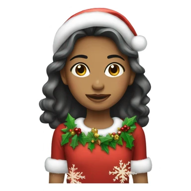 Niña vestida de Navidad  sticker