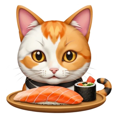 pandas cat sushi sticker