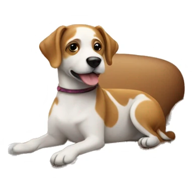Dog on a couch sticker