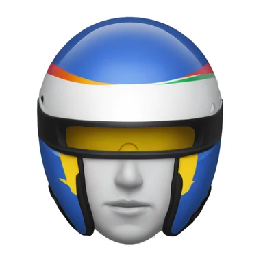 Kart race helmet sticker