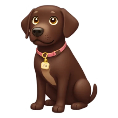 Chocolate labrador animal crossing style sticker