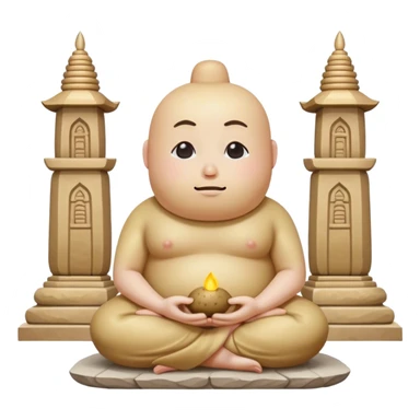 meditater potato temple sticker