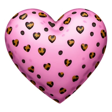 A pink heart with cheeta prints  sticker