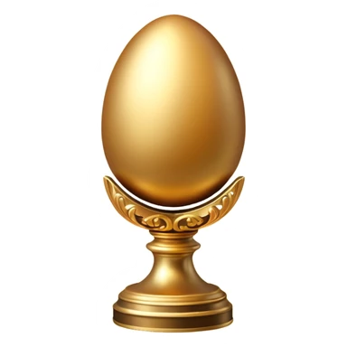 Royal elegant fancy golden egg on a gold pedestal sticker