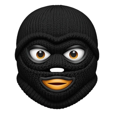 ski mask with eye and mouth holes sticker