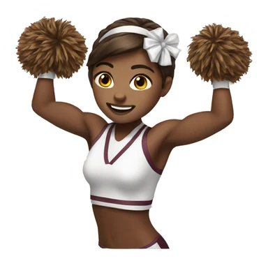 brown hair cheerleader sticker