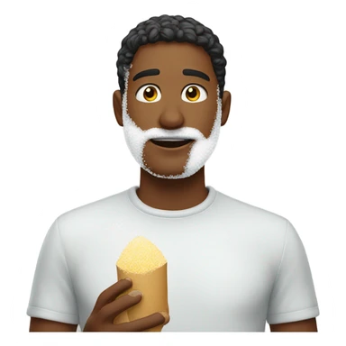 Guy with salt infront of his face sticker