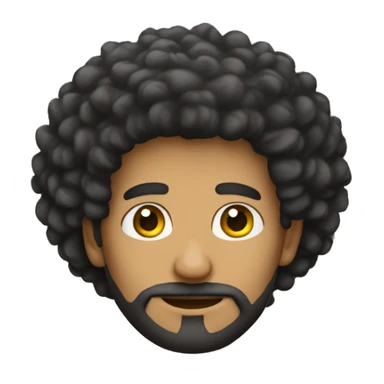 HOMBRE MORENO PELO AFRO BARBA BAJA Y ROPA  sticker