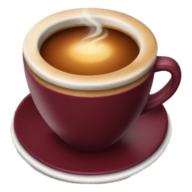  burgundy hot cup of coffee sticker