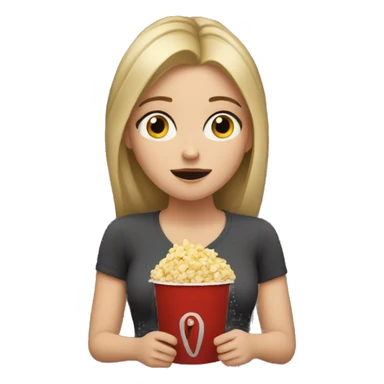 white girl watching movie sticker
