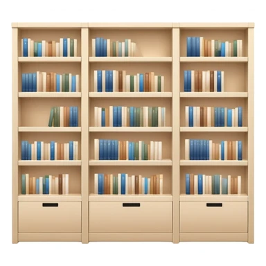 IKEA bookshelf filled with neutral-colored books  sticker