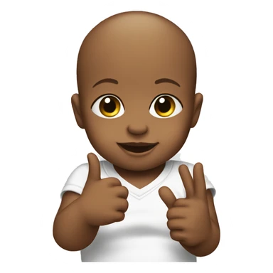 Baby doing peace sign sticker