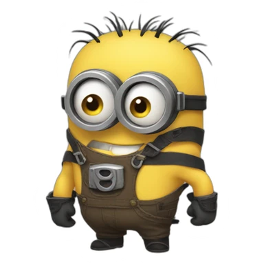 cursed minion with big muscles sticker