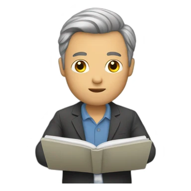 man taking notes sticker