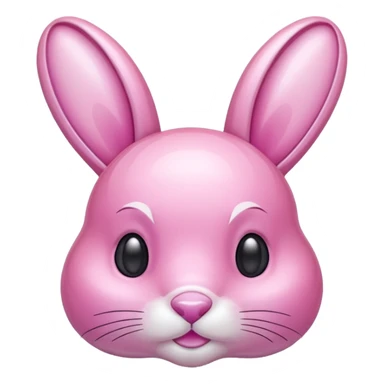 crystal bunny pink sticker