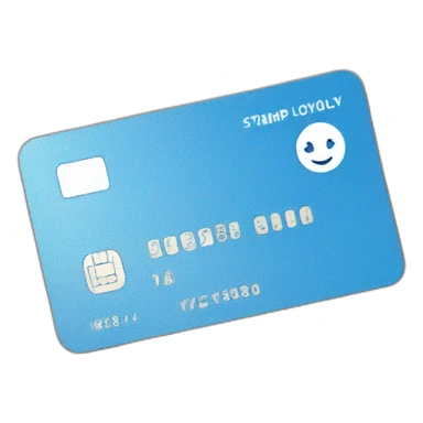Loyalty card (stamp card) blue sticker