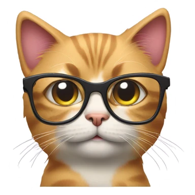 disturbed cat with 80’s glasses sticker