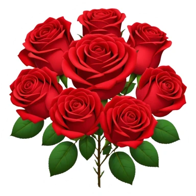 Generate an aesthetic red rose bouquet of a lot of roses sticker