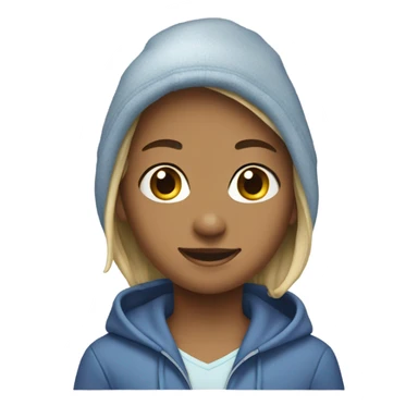 Figure skater wearing hoodie ￼ sticker